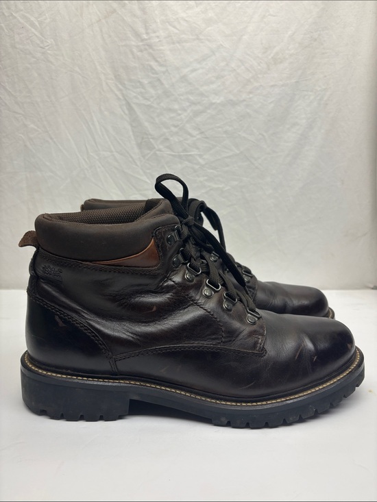 Timberland Men\'s Dark Brown  Leather Lace-Up Work Boots, SZ 12 M, box 49 main image 7